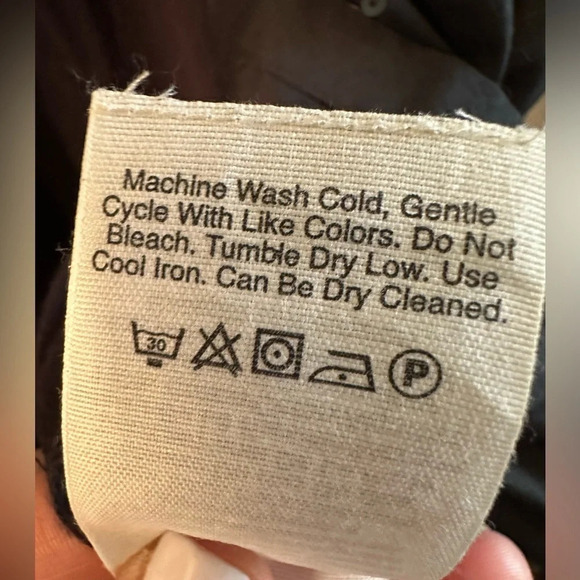 NWT PURE DKNY Black Large Snap Collared Shirt With Collar Cotton Knit - Picture 8 of 13